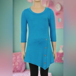S/M/L/XL NEW Girls High-Low Teal Boutique Dress or Long Tunic Top